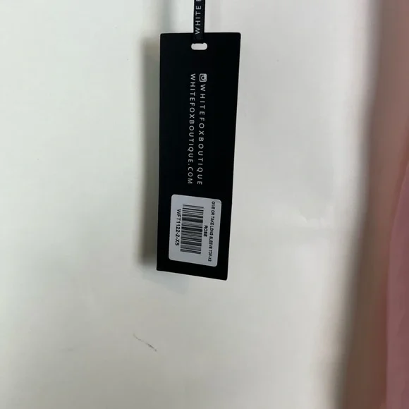 NWT WHITE FOX Crop Long Sleeve Top “Give or Take” XS Dusty Rose Sheer Chiffon - Picture 5 of 8